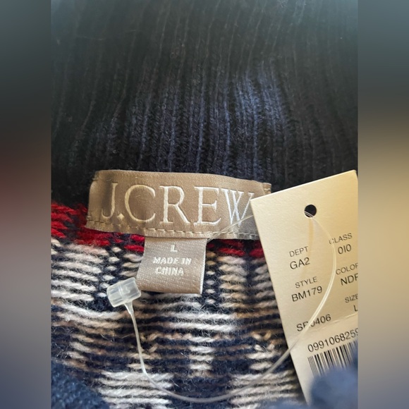 NWT J Crew Fair Isle Mockneck Sweater - Picture 3 of 5